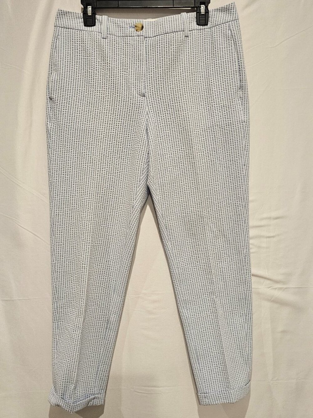 BOSS Hugo Boss Women's Patterned Ankle Trousers Textured Lightweight Size 8